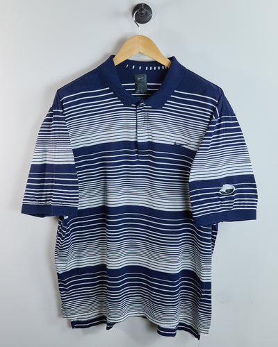 90s to early 00s Nike Golf Tiger Woods Yin YangBlue/White Polo (XL)
