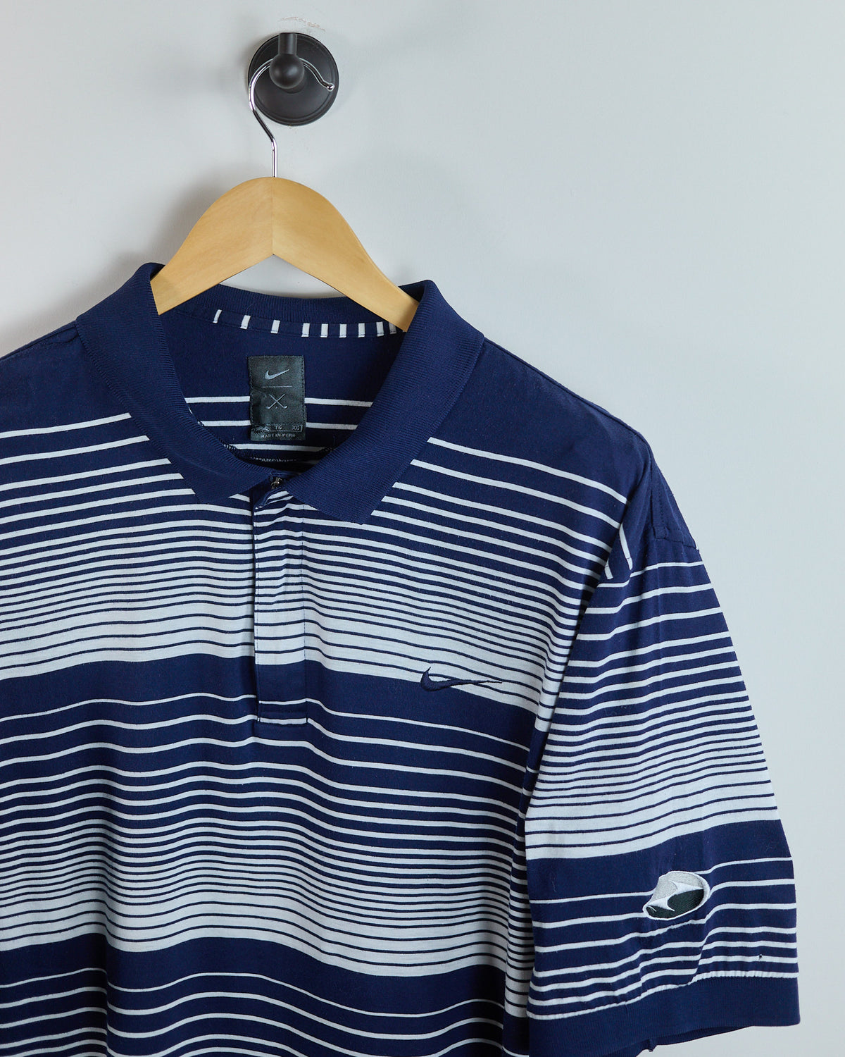 90s to early 00s Nike Golf Tiger Woods Yin YangBlue/White Polo (XL)
