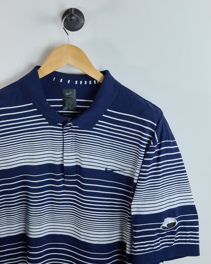 90s to early 00s Nike Golf Tiger Woods Yin YangBlue/White Polo (XL)