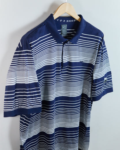 90s to early 00s Nike Golf Tiger Woods Yin YangBlue/White Polo (XL)