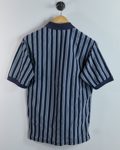 Late 80s to early 90s Mizuno x Cosmic Cup Golf Blue/White Polo (M)