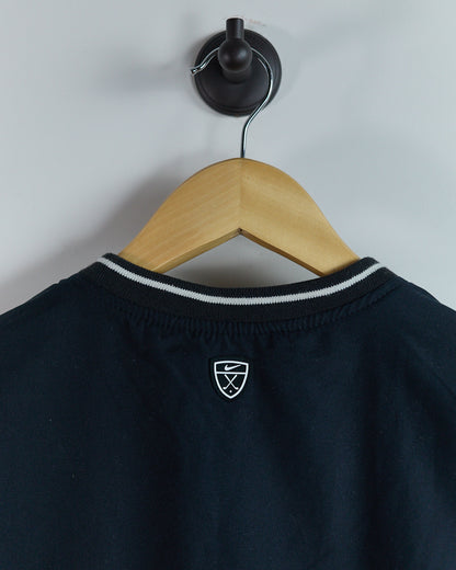 90s Nike Golf Shield Logo Black V Neck Windbreaker Vest (M)
