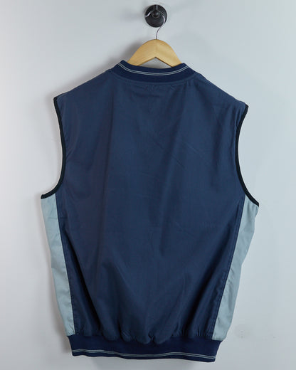 90s Mizuno Golf Navy V Neck Windbreaker Vest (L)
