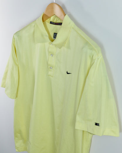 90s to 00s Nike Golf Tiger Woods Yellow Polo (L)