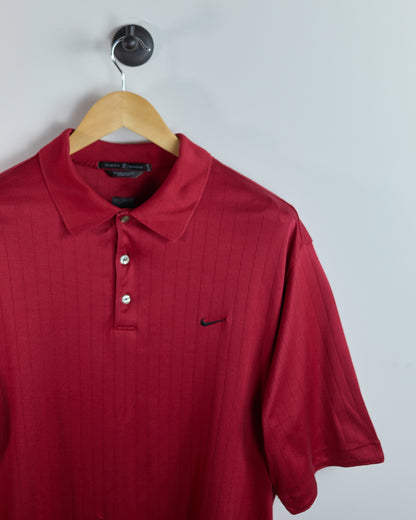 90s Nike Golf Tiger Woods Dark Red Polo (L)