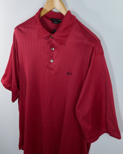90s Nike Golf Tiger Woods Dark Red Polo (L)