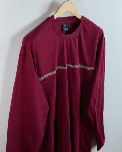 90s Nike Golf Shield Logo Burgundy Long Sleeve T-Shirt (XL)