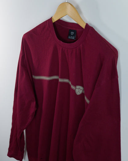 90s Nike Golf Shield Logo Burgundy Long Sleeve T-Shirt (XL)
