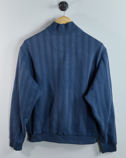 90s Nike Golf Shield Logo Blue Quarter Zip Jumper (M)