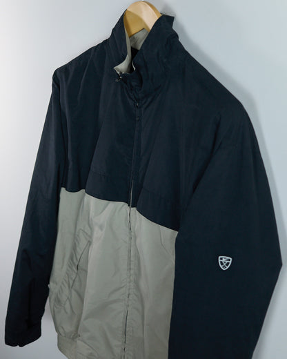 90s Nike Golf Shield Logo Beige/Black Zip Up Windbreaker (M)
