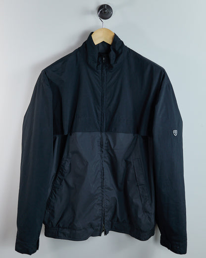 Late 90s Nike Golf Shield Logo Black Zip Up Windbreaker (M)
