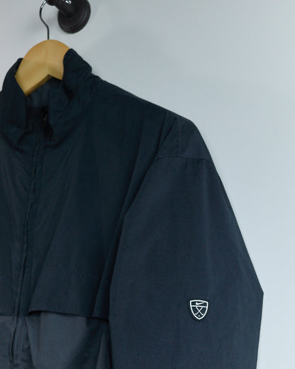 Late 90s Nike Golf Shield Logo Black Zip Up Windbreaker (M)