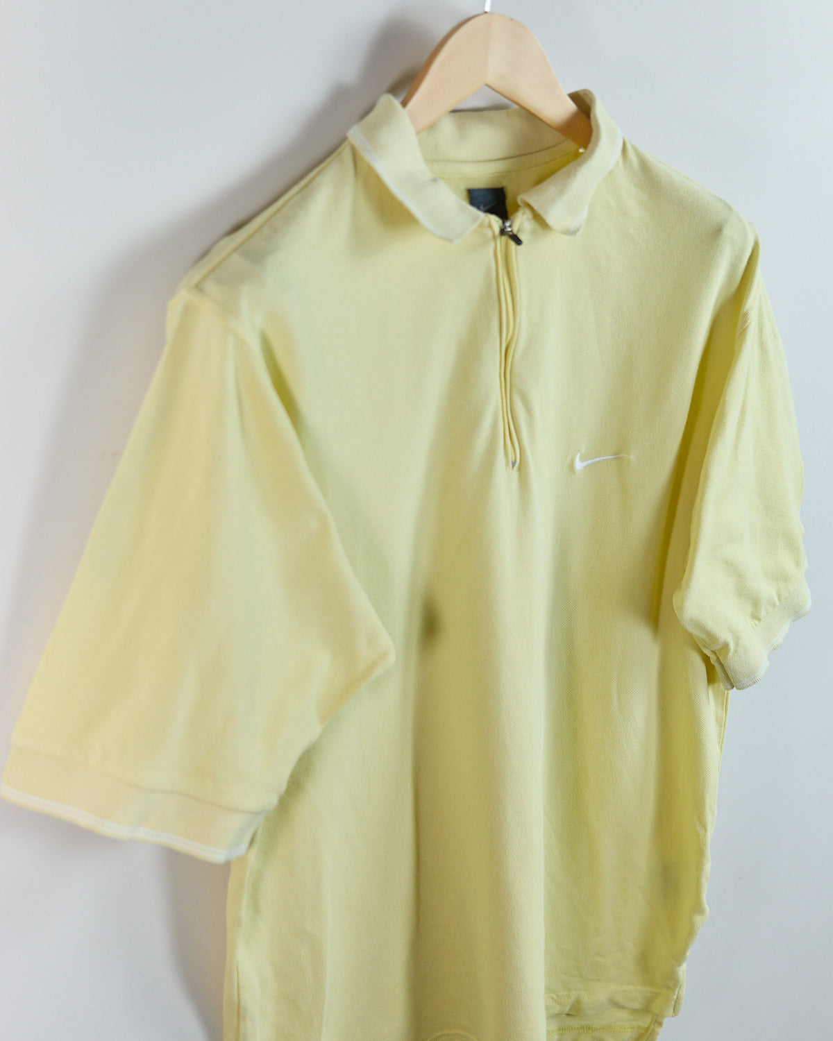90s Nike Golf Tiger Woods Yin Yang Yellow Zip Up Polo (M)