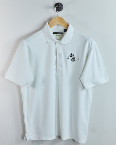 Early 00s Greg Norman x Disney White Polo (M)