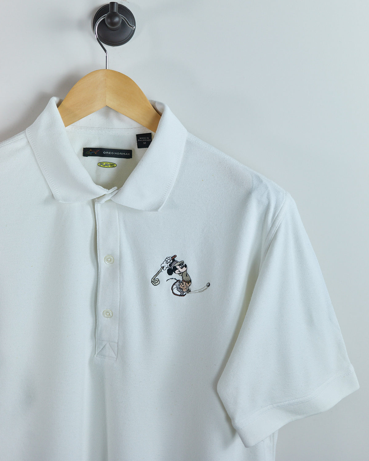 Early 00s Greg Norman x Disney White Polo (M)