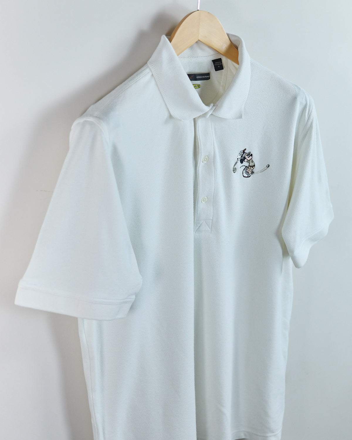 Early 00s Greg Norman x Disney White Polo (M)