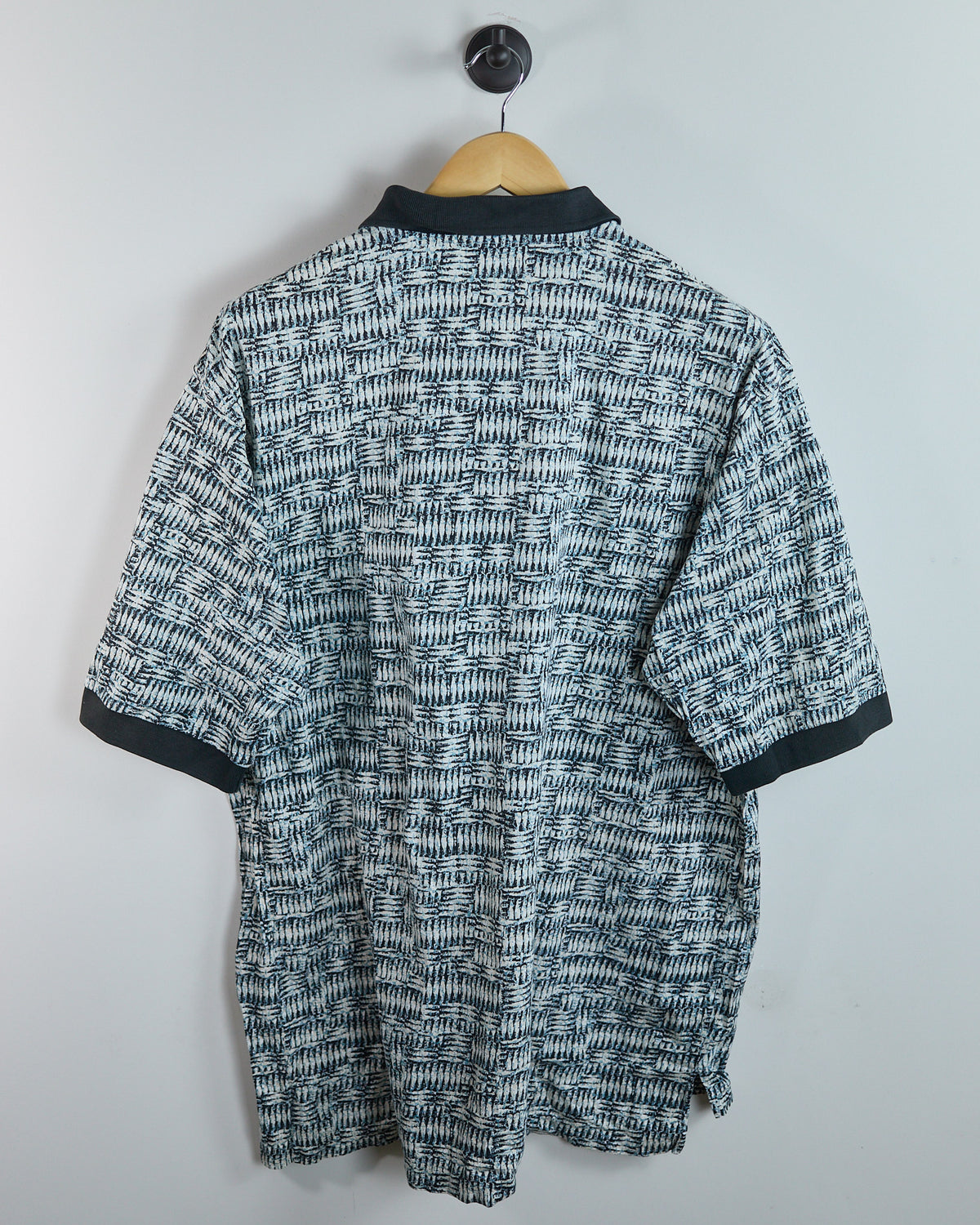 90s Nike Golf x Eagle Harbor White/Black Pattern Polo (XL)