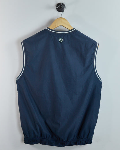 90s Nike Golf Shield Logo Blue V Neck Windbreaker Vest (M)