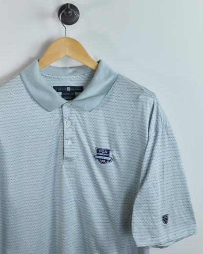 2002 Nike Golf Tiger Woods Shield Logo Pattern Polo, PGA Championship Polo (XL)