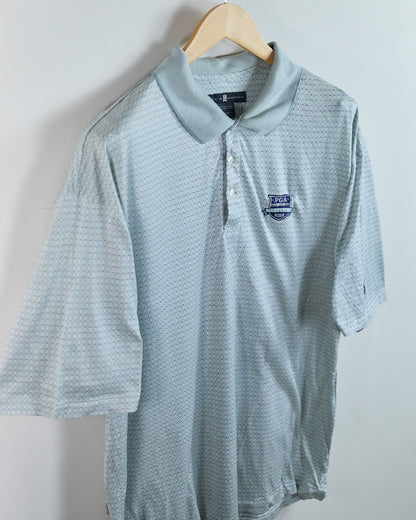2002 Nike Golf Tiger Woods Shield Logo Pattern Polo, PGA Championship Polo (XL)