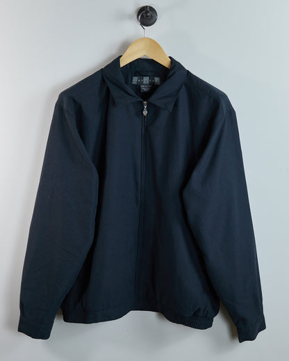 90s Nike Golf Shield Logo Black Zip Up Windbreaker (M)