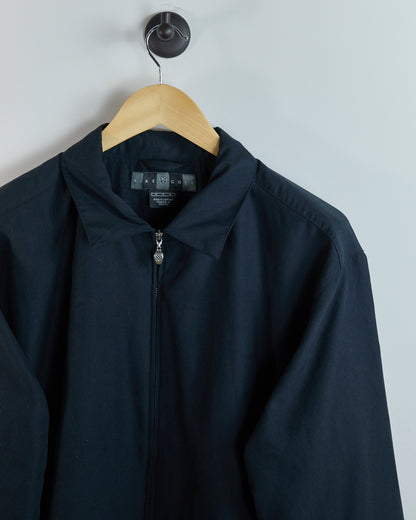 90s Nike Golf Shield Logo Black Zip Up Windbreaker (M)