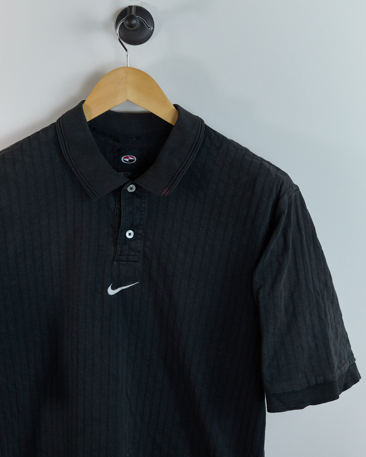 90s to early 00s Nike Golf Tiger Woods Yin Yang Black Polo (M)
