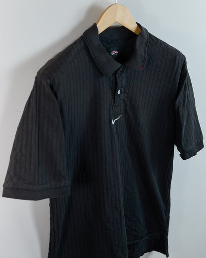 90s to early 00s Nike Golf Tiger Woods Yin Yang Black Polo (M)