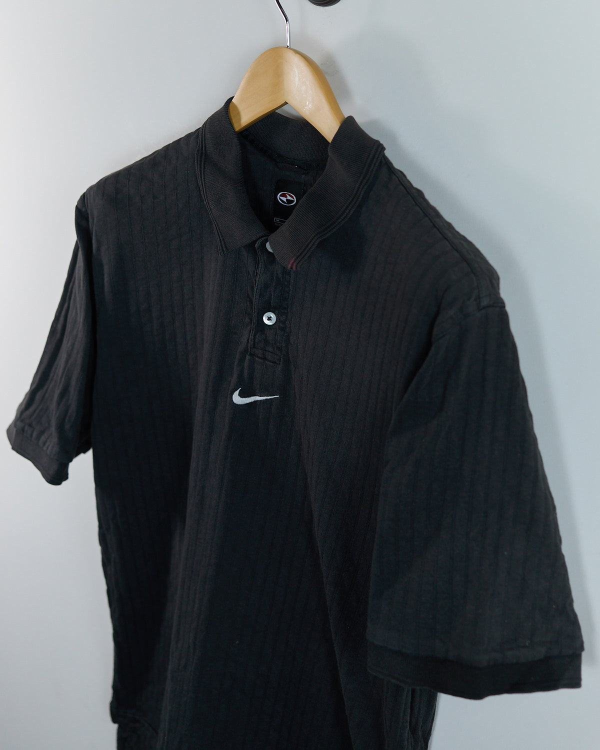 90s to early 00s Nike Golf Tiger Woods Yin Yang Black Polo (M)
