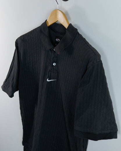 90s to early 00s Nike Golf Tiger Woods Yin Yang Black Polo (M)