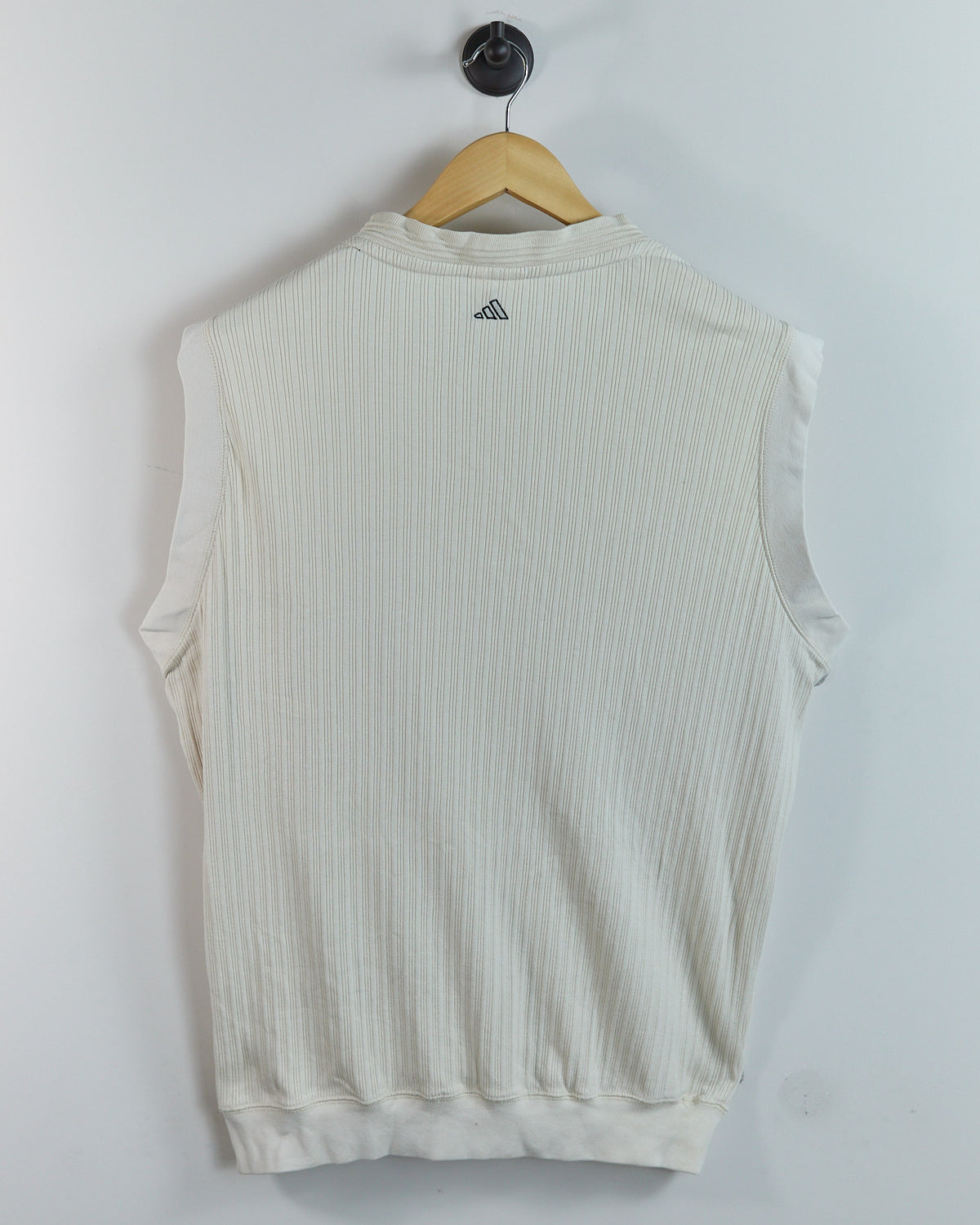 Mid 90s Adidas Golf Cream V Neck Vest (L)