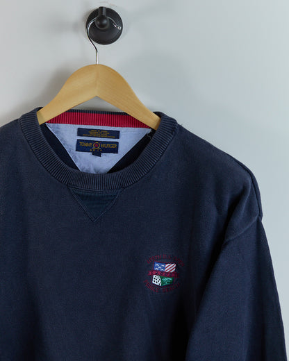 Year 2000 Pebble Beach x Tommy Hilfiger Blue US Open Crew Neck Jumper - Tiger’s first US open win (XL)