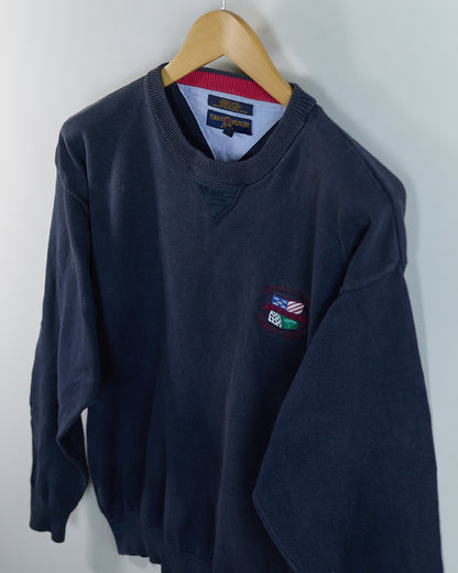Year 2000 Pebble Beach x Tommy Hilfiger Blue US Open Crew Neck Jumper - Tiger’s first US open win (XL)