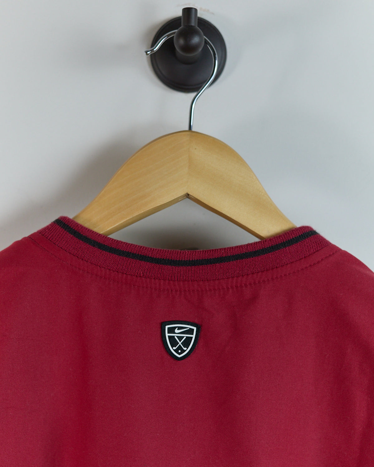 90s Nike Golf Shield Logo Red V Neck Windbreaker Vest (XL)