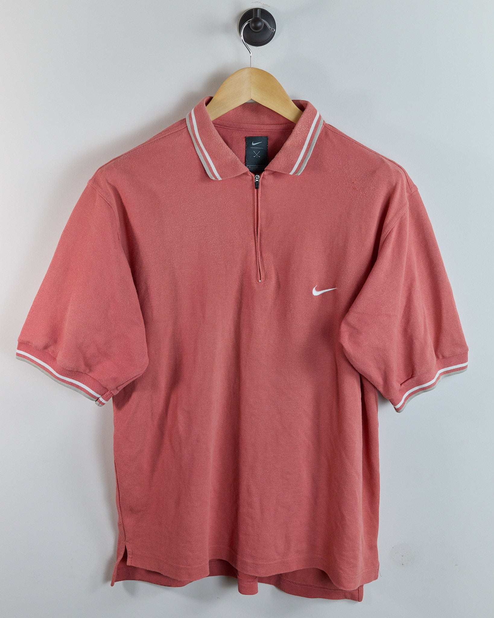 90s Nike Golf Orange/Pink Zip Up Polo (M) | Rules of Golf – The