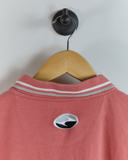 90s Nike Golf Tiger Woods Yin Yang Orange/Pink Zip Up Polo (M)