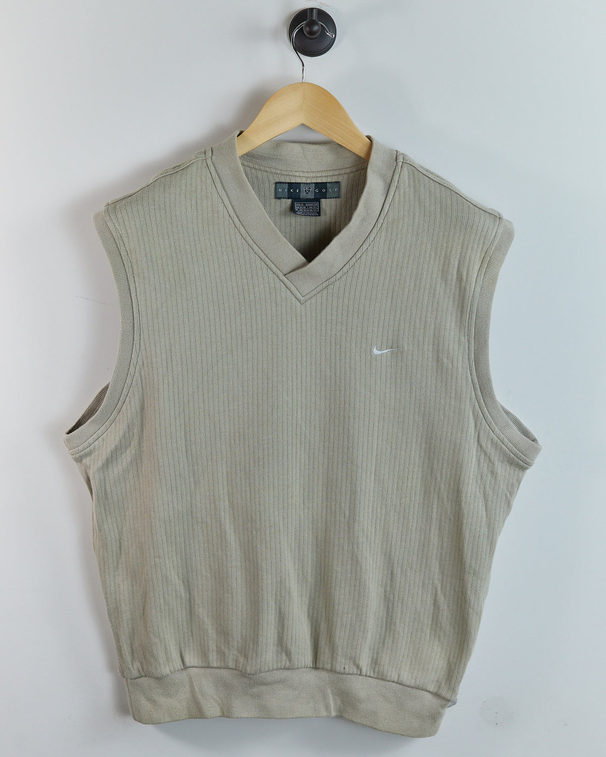 90s Nike Golf Beige V Neck Vest (M)