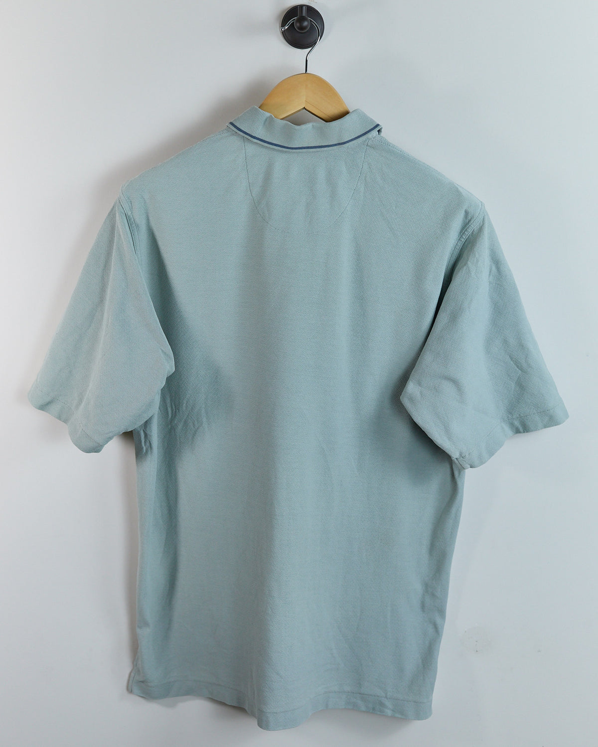 90s Nike Golf Shield Logo Light Blue Polo (M)
