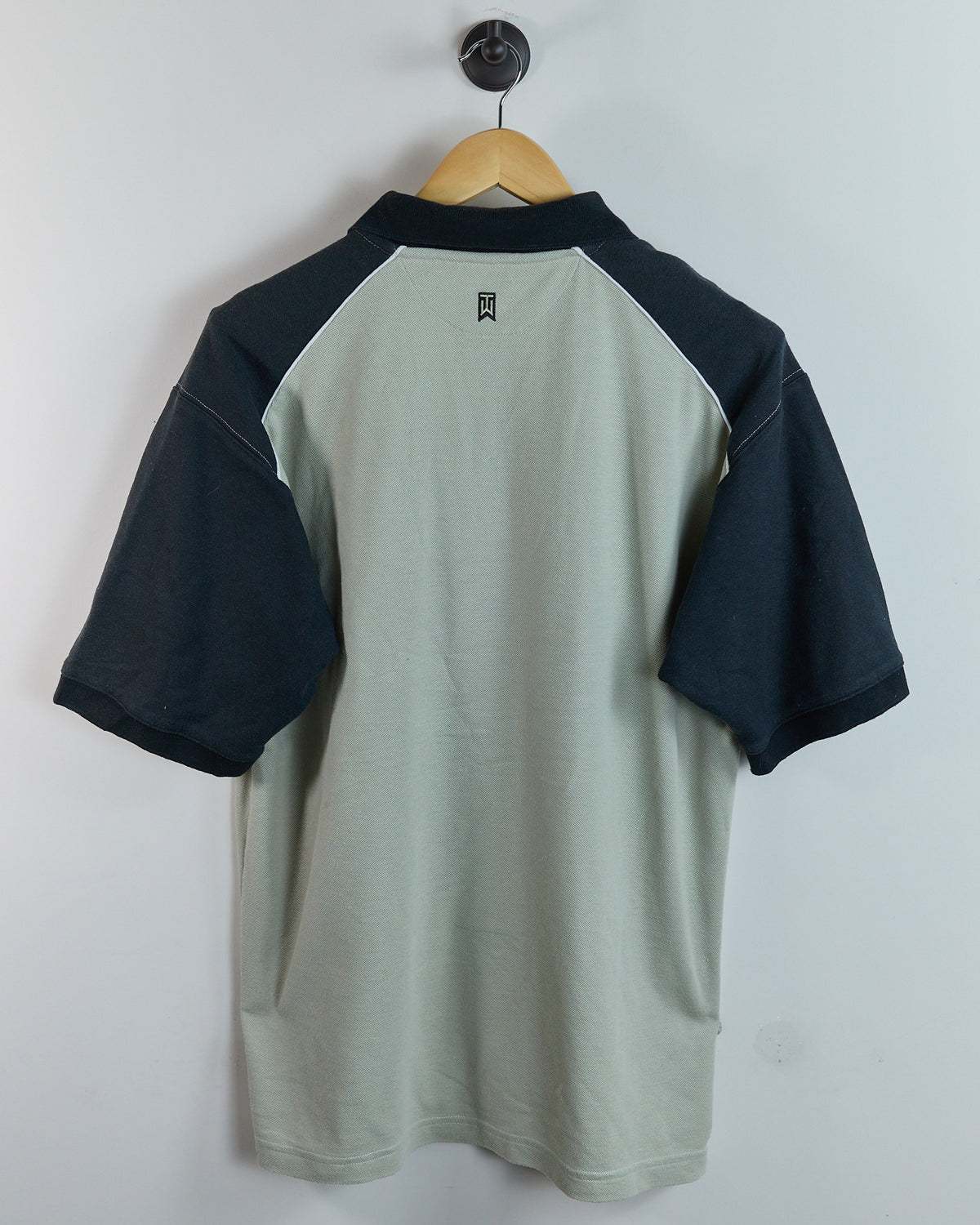 90s Nike Golf Tiger Woods Beige/Black Zip Up Polo (XL)