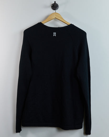 90s to early 00s Nike Golf Black V Neck Jumper (L)