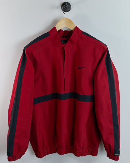 90s Nike Golf Tiger Woods Yin Yang Red/Black Quarter Zip Windbreaker (M)