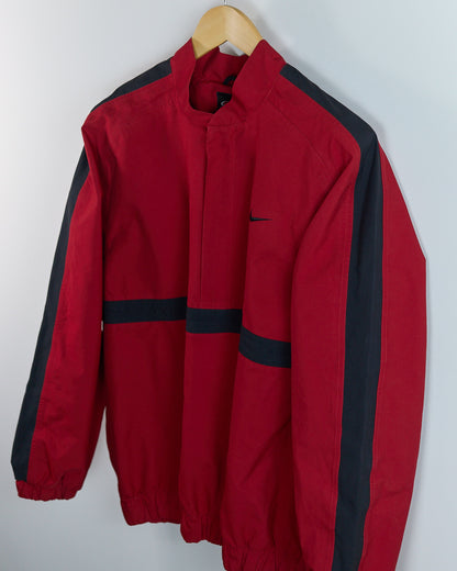 90s Nike Golf Tiger Woods Yin Yang Red/Black Quarter Zip Windbreaker (M)