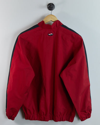 90s Nike Golf Tiger Woods Yin Yang Red/Black Quarter Zip Windbreaker (M)