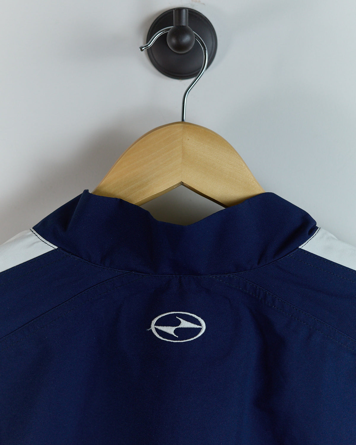 90s Nike Golf Tiger Woods Yin Yang Blue/White Quarter Zip Windbreaker (L)