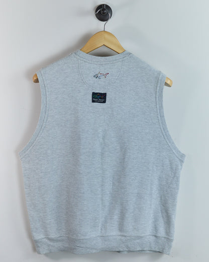 Early 90s Greg Norman Light Grey V Neck Vest (M)