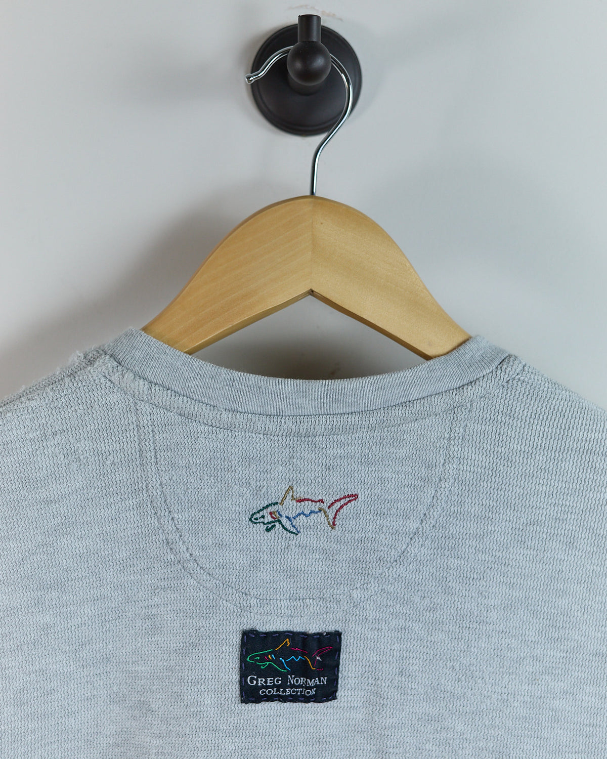 Early 90s Greg Norman Light Grey V Neck Vest (M)