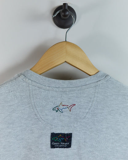 Early 90s Greg Norman Light Grey V Neck Vest (M)