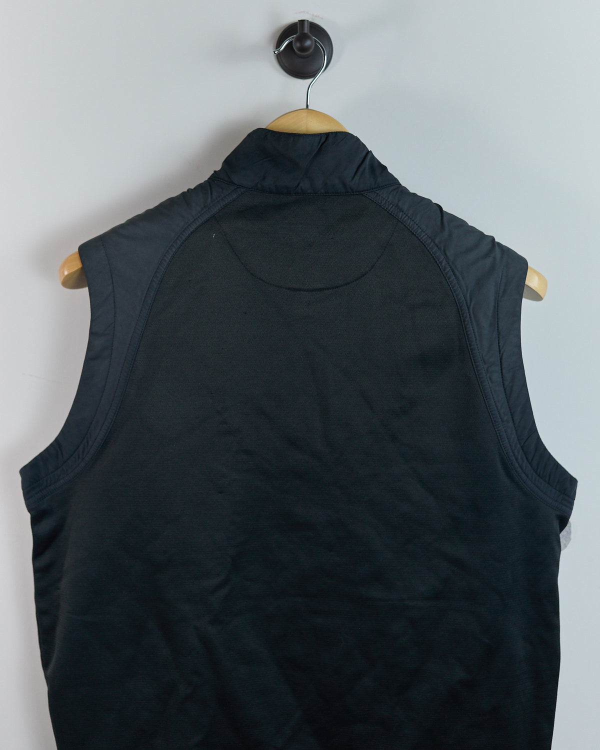90s Nike Golf Shield Logo Black Quarter Zip Windbreaker Vest (M)