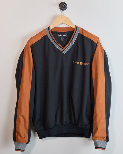 90s TaylorMade Black/Orange V Neck Windbreaker (L)
