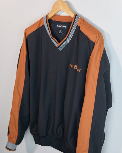 90s TaylorMade Black/Orange V Neck Windbreaker (L)